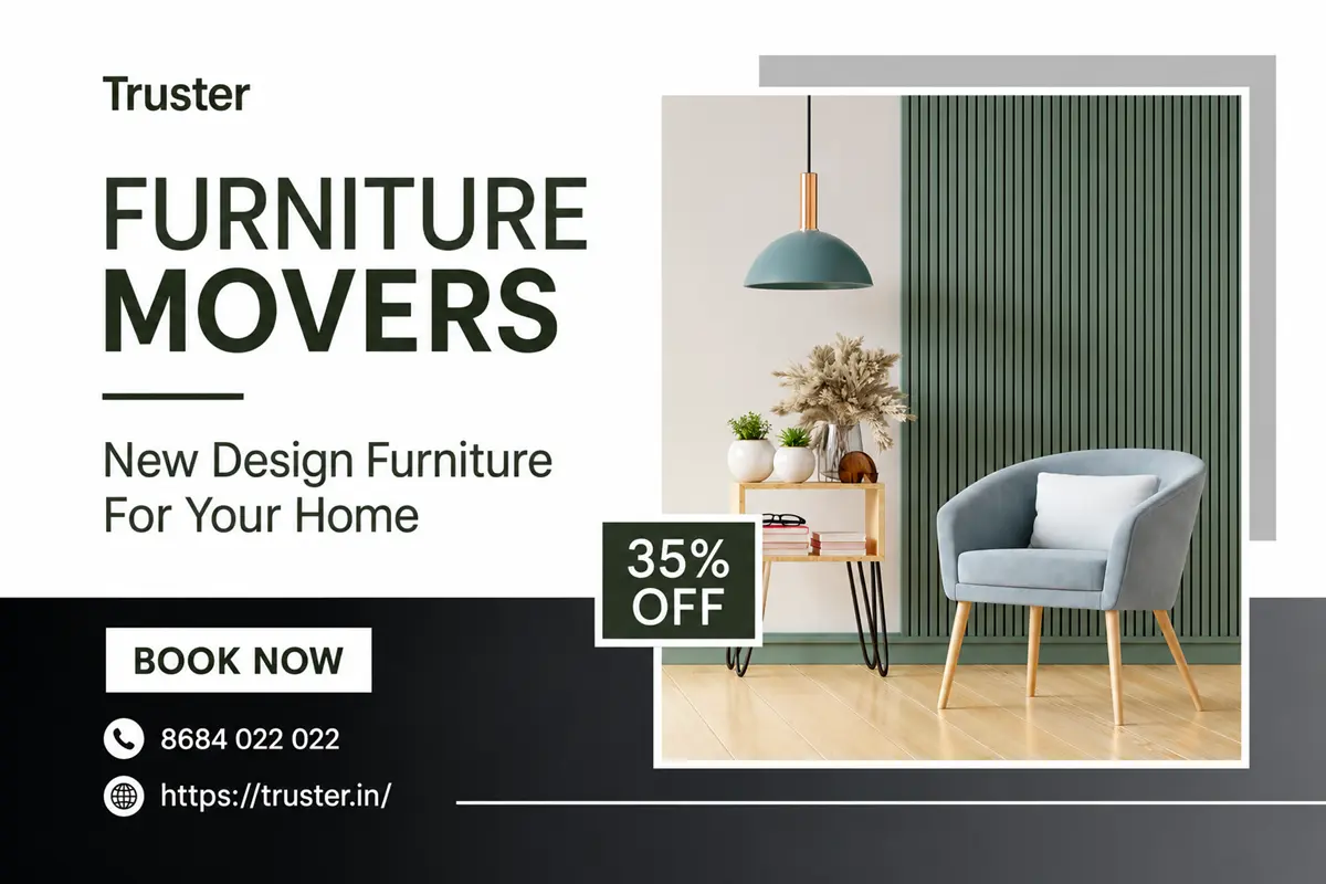 Team moving wrapped furniture
